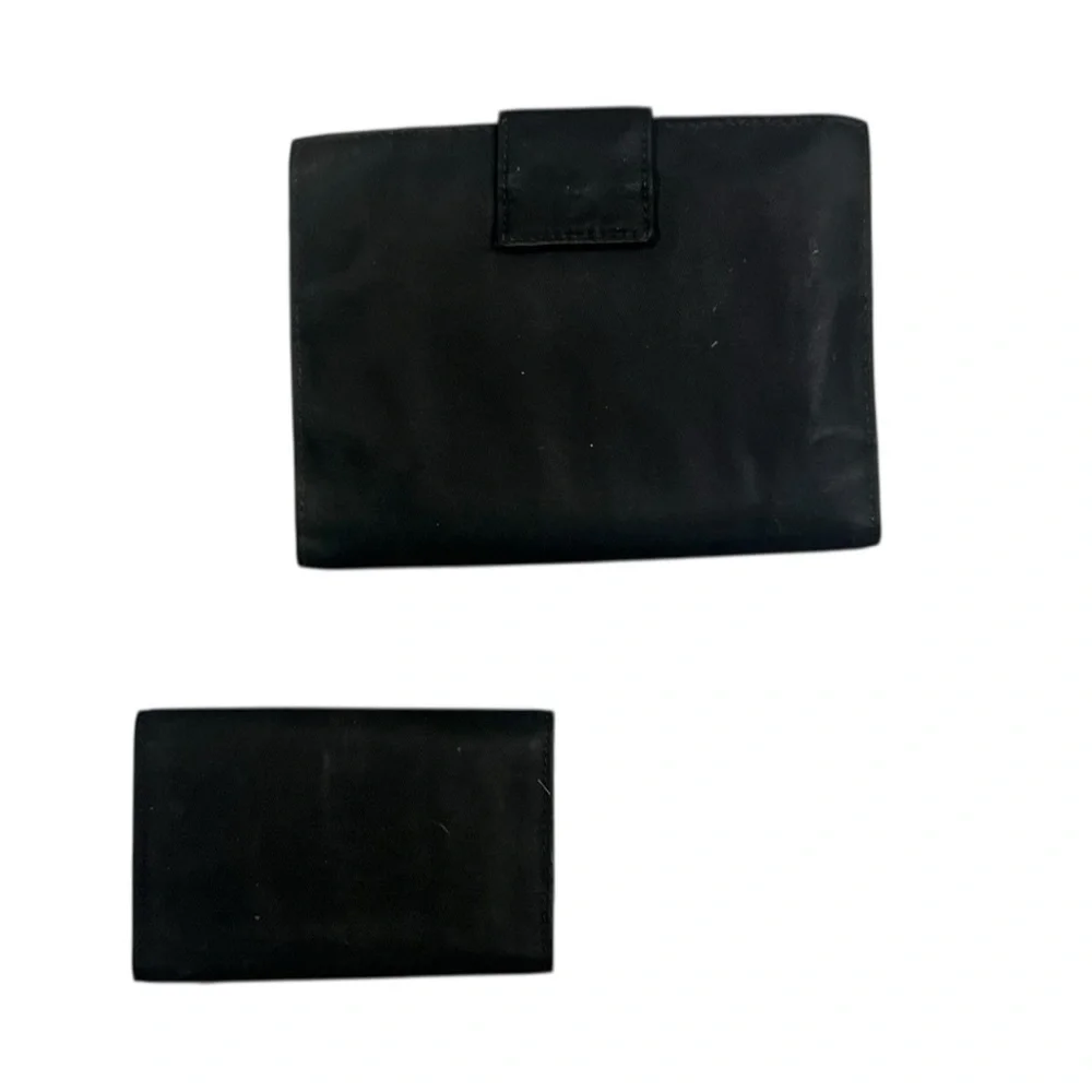 Prada Black Tessuto Nylon Saffiano‎ Leather 6 Key Holder Wallet Made in Italy